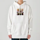 チワワ愛好家ショップの可愛らしいチワワちゃんが睡蓮の中で熟睡中 Heavyweight Hoodie