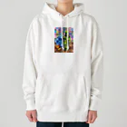 rituhouのカラフルグリッド・コレクション Heavyweight Hoodie