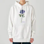 水色プリントの夢叶う青い薔薇 Heavyweight Hoodie