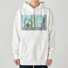 森図鑑の[森図鑑] 仲間に入れて（背景水色） Heavyweight Hoodie