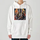 ZZRR12の「猫舞う戦士の神響：武神の至高の姿」 Heavyweight Hoodie