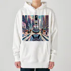 Artful Whiskersの一人旅の少女 Heavyweight Hoodie