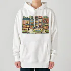 Artful Whiskersのこころの街角 - ゆるかわの小道 Heavyweight Hoodie