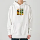 lallypipiのドット柄の世界「野生の王国」グッズ Heavyweight Hoodie