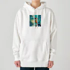 bestfriend54のカラフルカワセミくん Heavyweight Hoodie