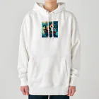 桜猫店-sakuraneko-の釣り猫君 Heavyweight Hoodie