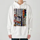 GALLERY misutawoのニューヨーク ウォール街の信号機 Heavyweight Hoodie