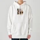 ベルギービールバー麦酒本舗公式グッズのラーメン猫３ Heavyweight Hoodie