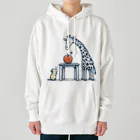 姫とすずり。のテーブルが高くて食べれないハムスターと背が高すぎるキリン Heavyweight Hoodie