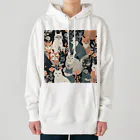 にょらやま堂のmodern cat's Heavyweight Hoodie