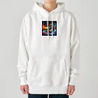 お茶目なドット絵のドット絵ドラゴンさん Heavyweight Hoodie