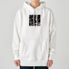 Koroniumの一匹の個性的な猫が絵筆を握っています Heavyweight Hoodie