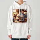 Cat-To-Critter-Fashionのほのぼのな猫 Heavyweight Hoodie