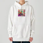 hibiscus_7のカラフルハムスター Heavyweight Hoodie