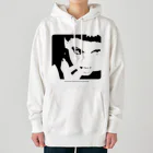 ファンシーTシャツ屋のクールでかっこいい女性の顔のシルエット Heavyweight Hoodie