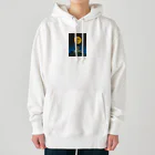 赤い鳥居の満月と岐阜城 Heavyweight Hoodie