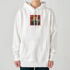 Q_kyuのオールドタペストリー Heavyweight Hoodie