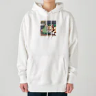 ドット絵ねこさんのお座り猫さん Heavyweight Hoodie