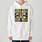 alphabet stained glassのstained glass N ヘビーウェイトパーカー