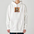 kaiminsapoのキング琉球　ビックリマン風 Heavyweight Hoodie