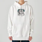 リキ製作所の彫刻のような猫 Heavyweight Hoodie