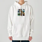 Shougun1のドット絵のヒョウ Heavyweight Hoodie