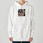 LuckyRiverShineの袋に入っている猫 Heavyweight Hoodie