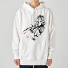 chicodeza by suzuriの墨絵の侍 Heavyweight Hoodie