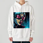 kangekiのサイバーパンクガールNo.42 Heavyweight Hoodie