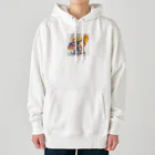 AQUAMETAVERSEの帽子をかぶった可愛い子供ゾウ Marsa 106 Heavyweight Hoodie