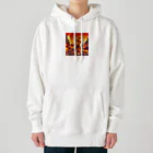 lonely_wolfの炎のタイガー・バーサーカー Heavyweight Hoodie