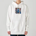 にっくすSTOREの人ごみで押されたり、ぶつけられる青いゾウ Heavyweight Hoodie