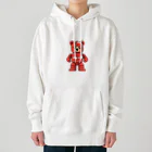 R168の赤いベアブリック Heavyweight Hoodie