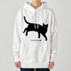 小鳥と映画館の見返り美ニャン　黒猫 Heavyweight Hoodie