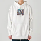 Freedomの可愛いロボットのイラストグッズ Heavyweight Hoodie