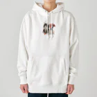 Y m @Y's shopの猫とカーネーション Heavyweight Hoodie