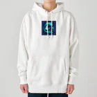 たんたん狸の不気味で可愛い森の不気味で可愛いシーラカンス001 Heavyweight Hoodie