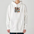 オーロラの里のジオメトリック・フューチャー Heavyweight Hoodie