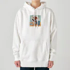 Runのスマホ依存症のダックスフント Heavyweight Hoodie