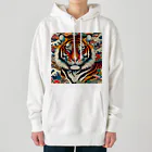 chaochao0701の浮世絵風　虎（顔）"Ukiyo-e style tiger (face)."  "浮世繪風格的虎（臉）。 Heavyweight Hoodie