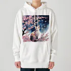 星降る夜にのsakura cat1 Heavyweight Hoodie