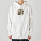 動物デザイングッズの江戸時代の絵画風 Heavyweight Hoodie