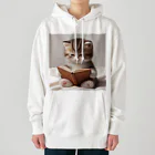 しんふぉショップの読書する赤ちゃんネコのグッズ Heavyweight Hoodie