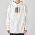 ganeshaのおもちゃの望遠鏡でかわいいカンガルーに会おう Heavyweight Hoodie