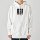 ganeshaのおもちゃの飛行機で遊ぶかわいいブタ Heavyweight Hoodie