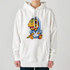 Vasetti_pressの青パーカーを着たティラノサウルス Heavyweight Hoodie