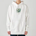 アミュペンの数学的な視点から白と緑の美しい花 Heavyweight Hoodie