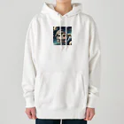 T_yama0429のモモンガ宇宙遊泳中 Heavyweight Hoodie