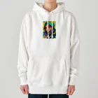 no_mi_Ke08のストリートガールのキャラクター　3 Heavyweight Hoodie