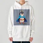 ganeshaのスーパーヒーローのマントを着たかわいいペンギン Heavyweight Hoodie